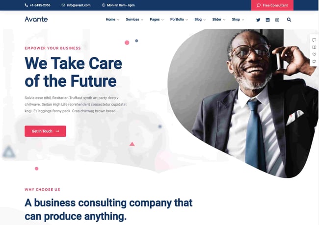 business consulting wordpress themes: Avante 