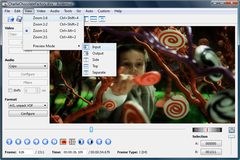 avidemux video editing