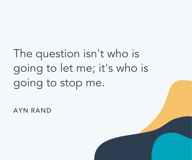 Famous quote by Ayn Rand