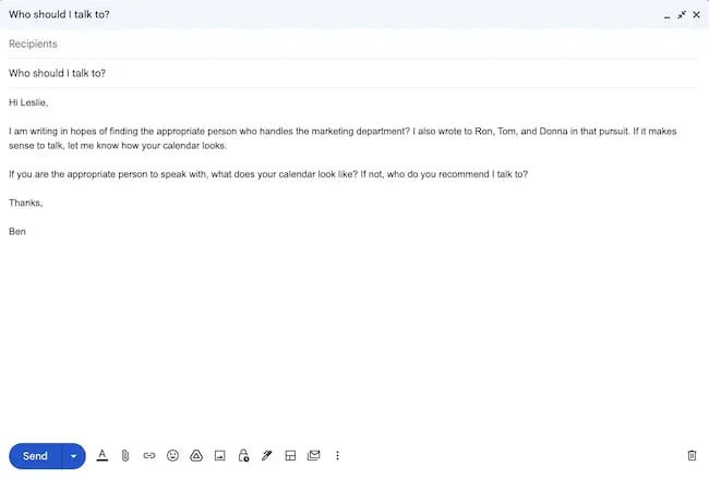 Example of B2B email to land a meeting with anyone