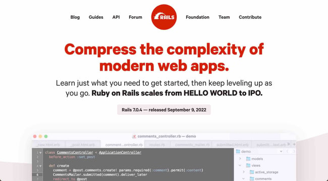 backend tools: ruby on rails. Ruby on Rails offers Web developers a full-stack framework for front- and back-end development. 