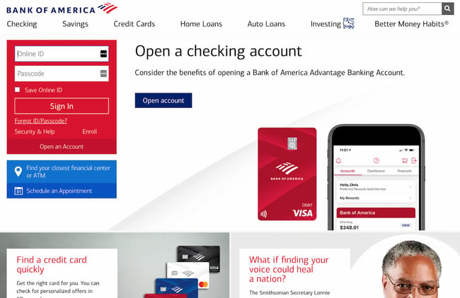 Omni-channel marketing example by Bank of America