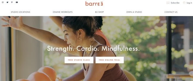 Fitness Website barre3