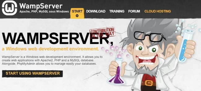 One of the best local WordPress development environments: Wampserver
