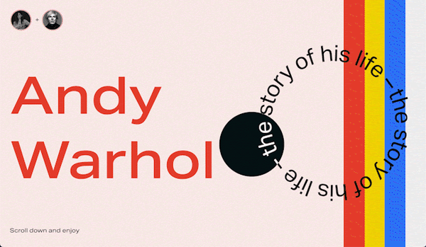 best website designs from 2020 andy warhol