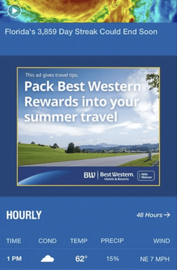 Image of Best Western ad.