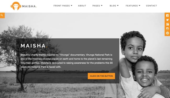 best wordpress themes for nonprofit organizations: Maisha