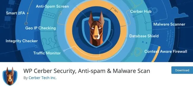 listing page of WP Cerber Security, Anti-Spam & Malware Scan plugin for WordPress
