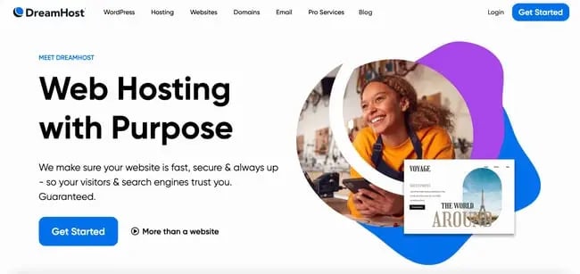 best hosting sites for blogs: dreamhost 