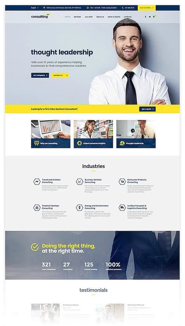 Consulting is one of the best consulting WordPress themes 