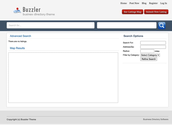 buzler basic advanced search overview page demo