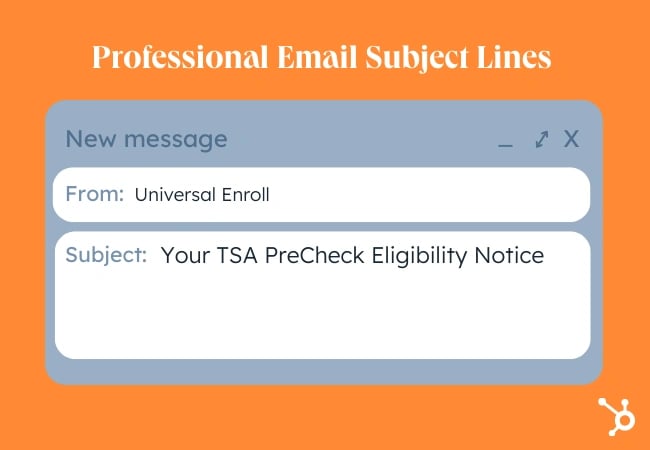 Best email subject line examples: Professional