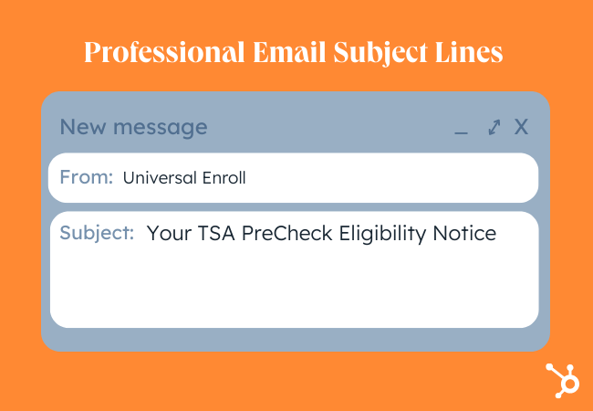 Best email subject line examples: Professional