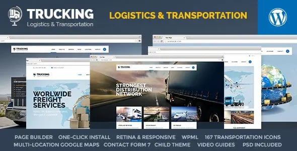 Trucking Transportation Logistics WordPress Theme