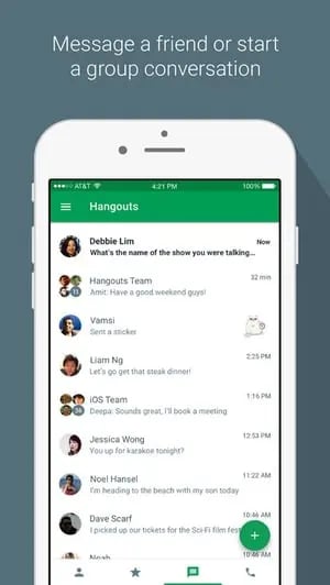 Google Hangouts mobile app