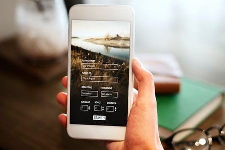 a smartphone displaying a best mobile website example