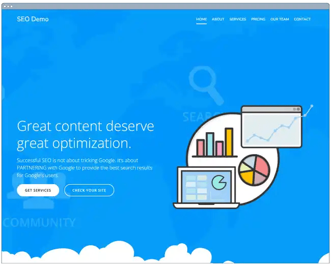 one page website template: colibri wp