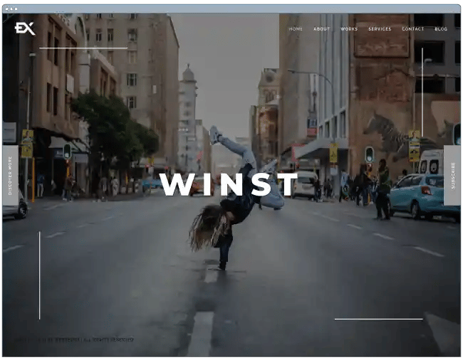 one page website template: winst