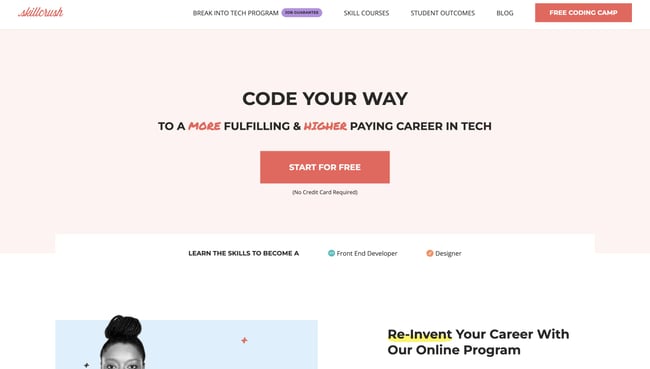 One of the best online coding bootcamp options:Skillcrush