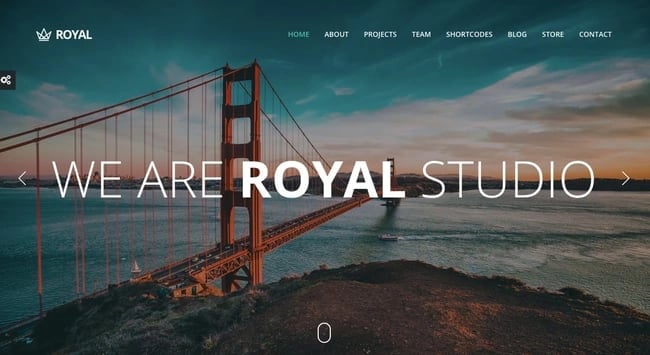 Best Parallax WordPress theme Royal