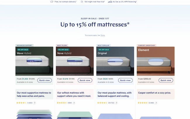 best pricing page examples casper.jpeg?width=650&name=best pricing page examples casper - 12 Best Pricing Page Examples To Inspire Your Own Design