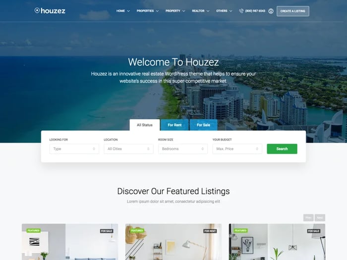 Houzez - WordPress real estate theme
