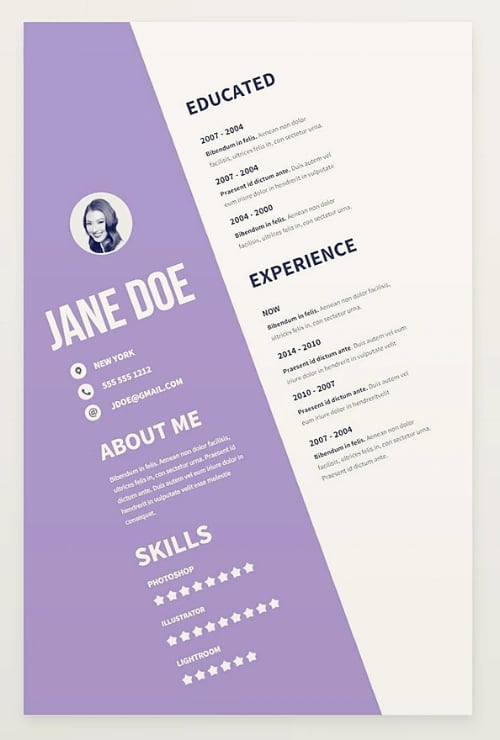 Best Resume Template: graphic and adventurous
