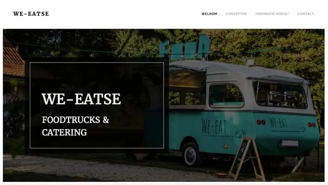 We-Eatse website built with webnode websit builder