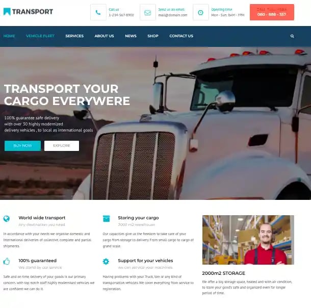 Transport-WordPress transportation Logsitics theme