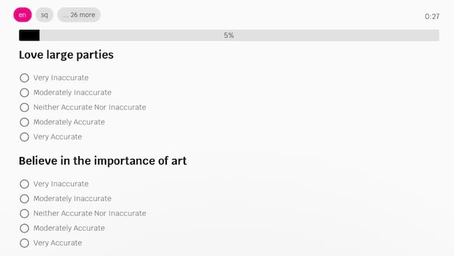 Personality tests, Big 5