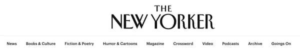 blog categories on The New Yorker