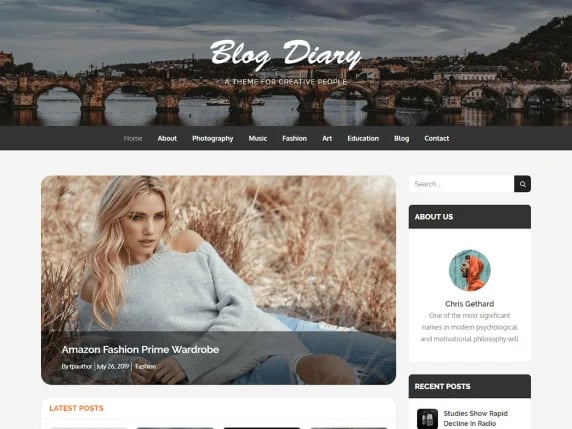 Blog Diary WordPress theme