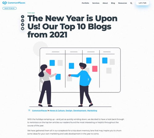 Blog Ideas, Commonplace Most Popular Blog Posts of 2021