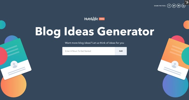 blogging tools: blog ideas generator