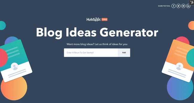 blogging tools: blog ideas generator