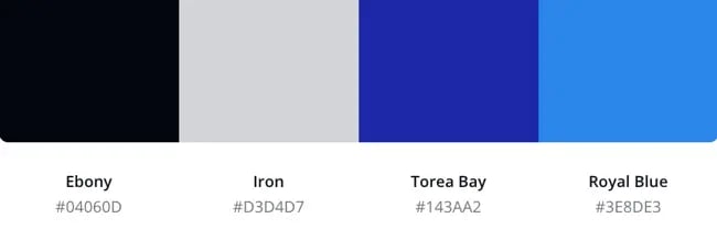 Shades of blue color scheme : Powder blue + blue grey  Blue color schemes,  Blue shades colors, Blue palette