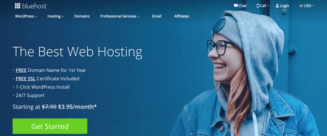 best affiliate marketing programs: bluehost