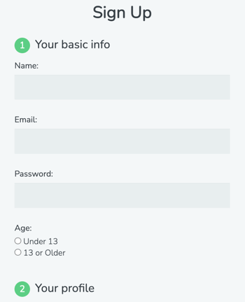 bootstrap form template example:  registration form