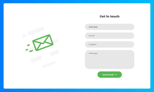 bootstrap form template example: contact form