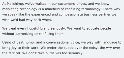 Mailchimp's Style Guide for brand voice.