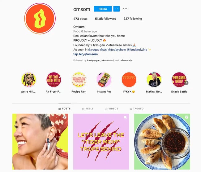 Best Brands on Instagram: Omsom