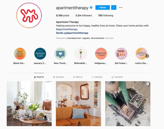 Best Brands on Instagram: Apartment Therapy
