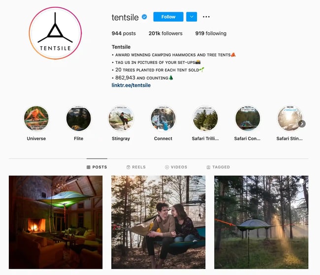 Best Brands on Instagram: Tentsile