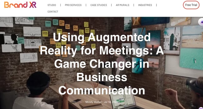 Brand XR is exploring how to use AR to change meetings.