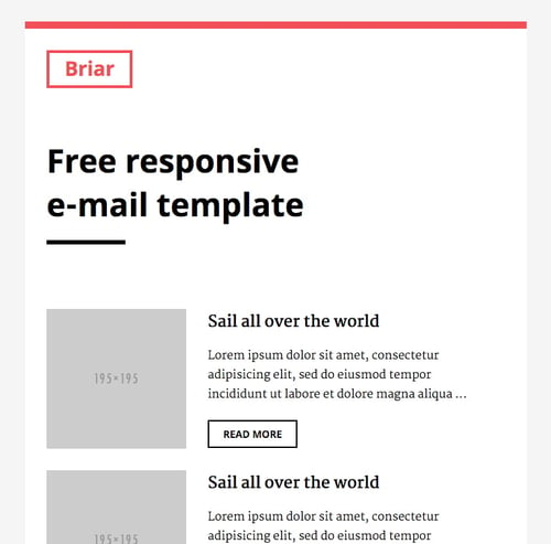 email newsletter templates: briar