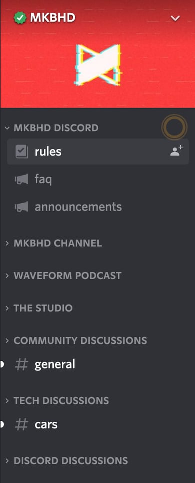 marques brownleee discord sidebar channels example