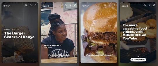 An example of a google online story: vice burger sisters of Kenya
