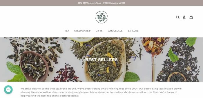 eCommerce business ideas, tea shop