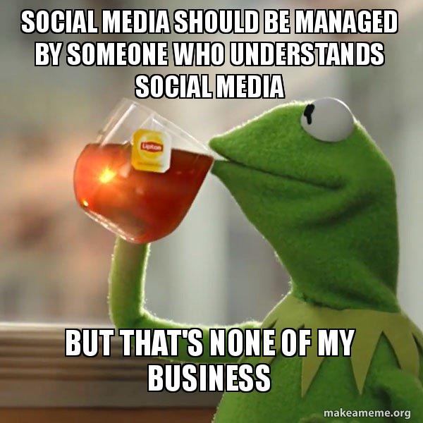 Pero eso no es asunto mío meme protagonizado por Kermit the Frog y una leyenda de las redes sociales