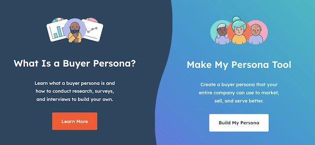 Sales cadence resource: Persona building tool, HubSpot